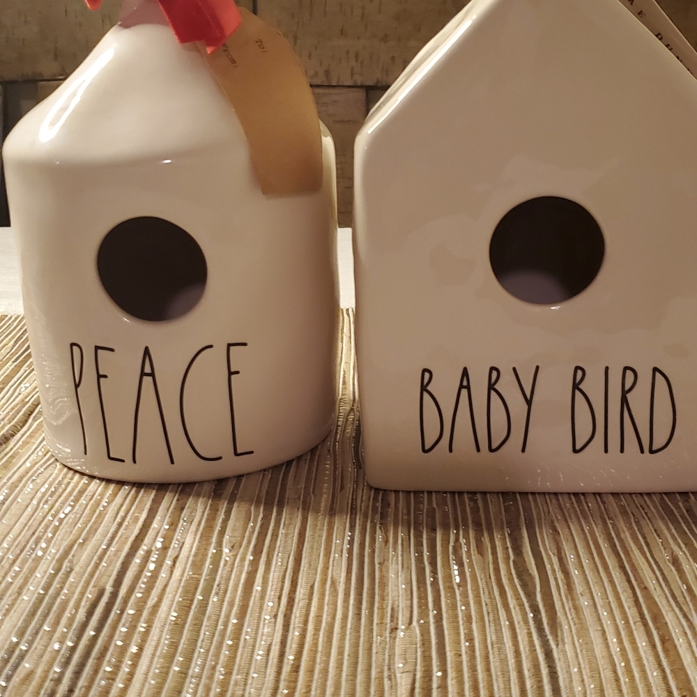 Two Rea Dunn birdhouse
